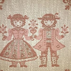 Vintage Austrian Table Runners & Square Kolf Tapestry Set of 8 Cottage,Old World